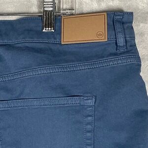 Peter Millar Signature Sateen Classic Fit Chinos Pants Navy Blue Men Size 40x32